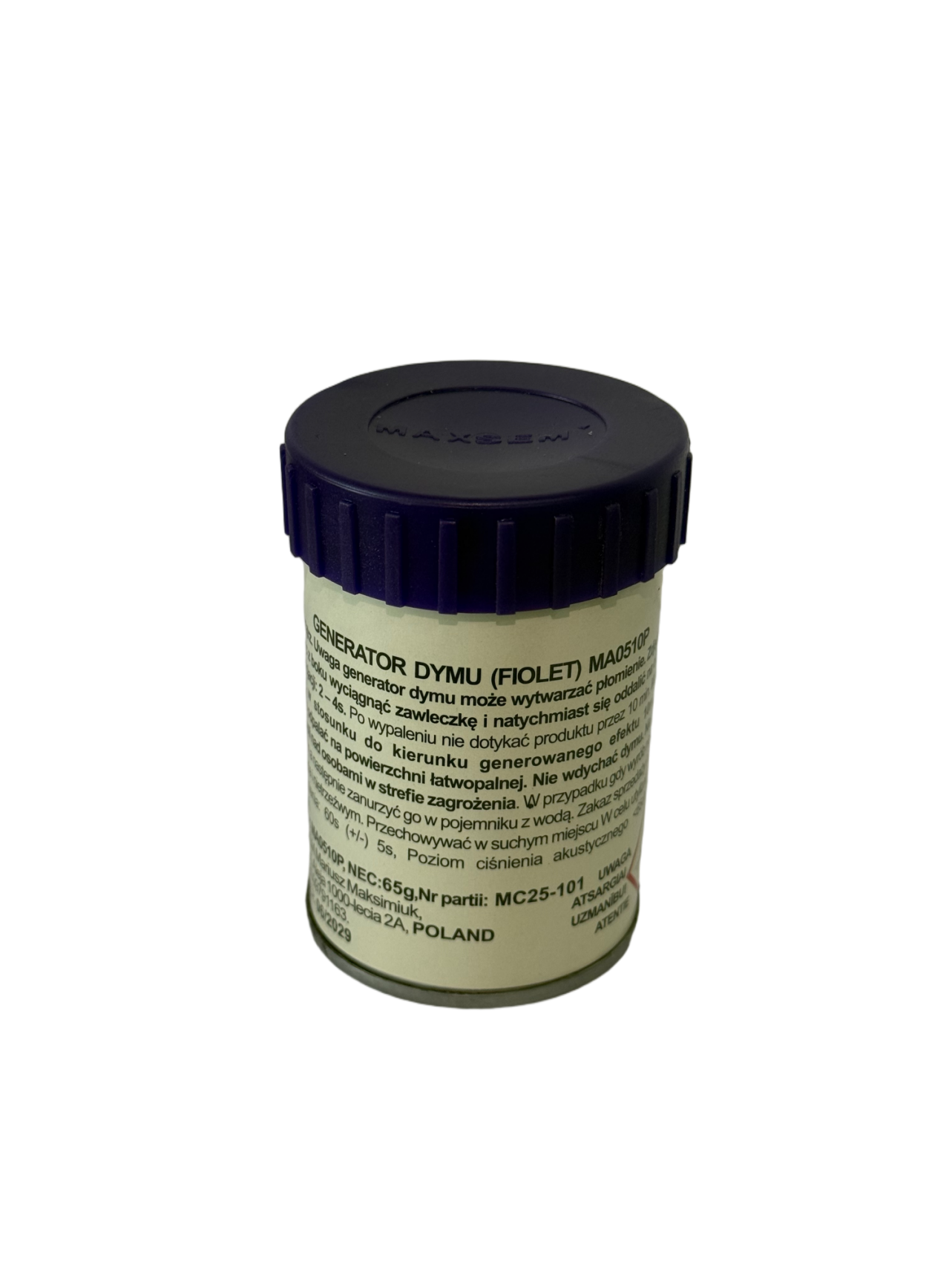 60' Purple Smoke Can